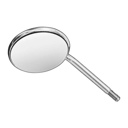 Mouth mirrors, plane, rhodium, sz.4, 12 ea.