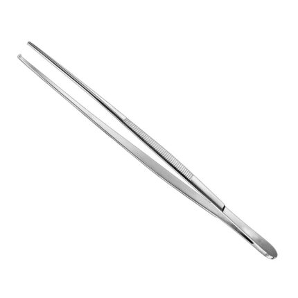 Tissue forceps, 25cm, str., 1×2 t., standard