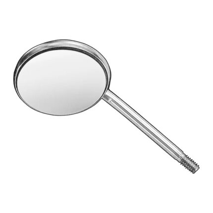 Mouth mirrors, plane, rhodium, sz.3, 12 ea.