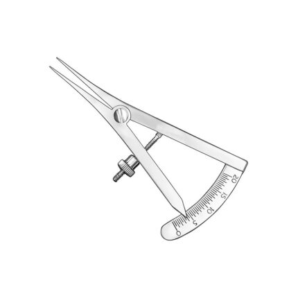 CASTROVIEJO, caliper, 20 mm, straight – only for comparitive measurements –