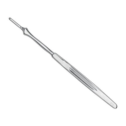 Scalpel handle, 15 cm, round shaped