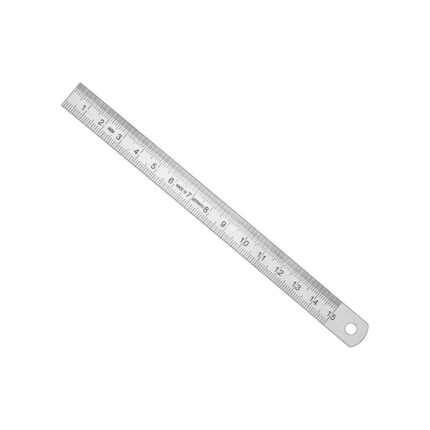 Ruler, 15 cm, metal – only for comparitive measurements –