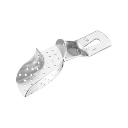 Impression tray, perf., part., 1/2 R, size 2