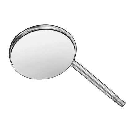 Mouth mirrors, plane, rhodium, sz.5, 12 ea.